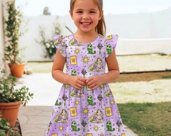Tangled Pascal Daylight Rapunzel Friends Ruffle Dress, Disney Tangled  Princess Dress, Disneyland Vacation 2026