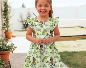 Tiana Frog Princess Friend Ruffle Dress, Disney Tiana Princess Dress, Disney Vacation 2026