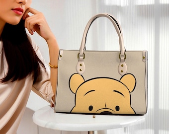 Pooh Big Face Natural 100th Anniversary Crossbody Waist Bag, Leather Bag / Disney World Trip 2026 Leather Wallet