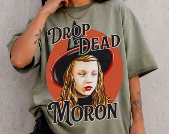 Drop Dead Moron Dani Dennison Gradient Washed Oversize T-Shirt, Hocus Pocus Oversized Tee, Disney Halloween Shirt