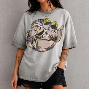 Oogie Boogie Gradient Washed Oversize T-Shirt, Nightmare Before Christmas Shirt, Disney Halloween Shirt bild 2
