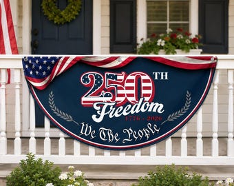America 250th Freedom Garden Flag, Patriotic USA Fence Banner, 4th of July Outdoor Decor