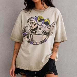 Oogie Boogie Gradient Washed Oversize T-Shirt, Nightmare Before Christmas Shirt, Disney Halloween Shirt bild 3
