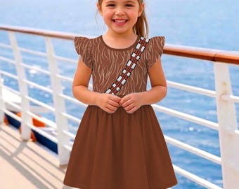 Chewbacca Ruffle Dress, Star Wars Inspired Dress, Disneyland Vacation Trip 2026