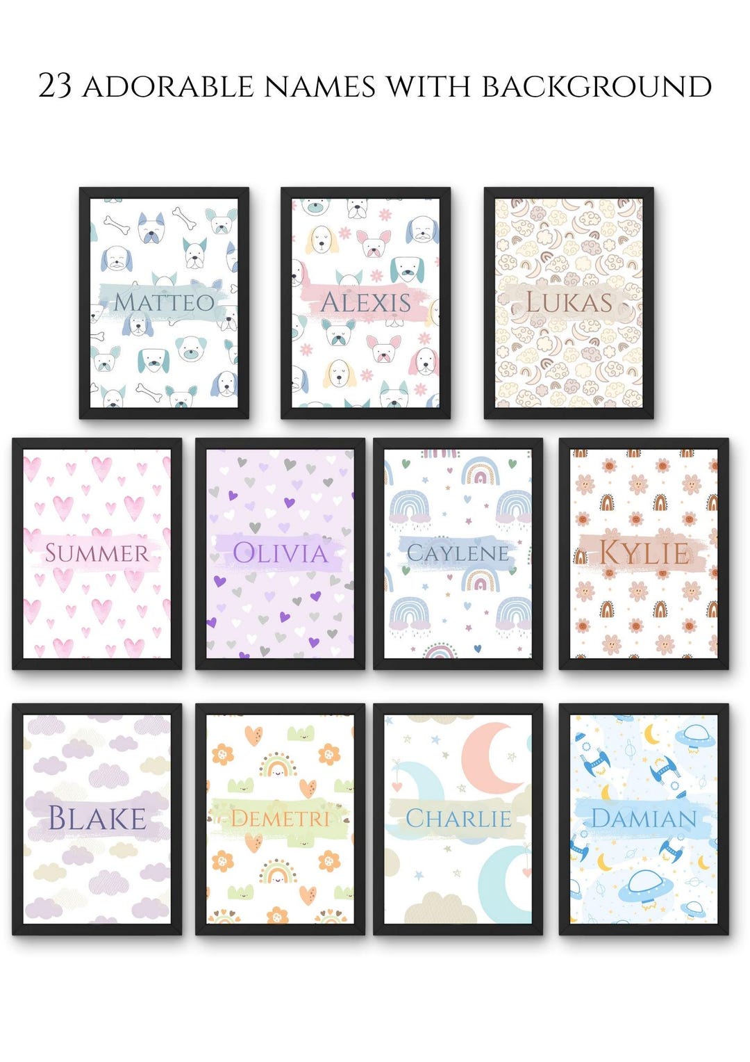 Personalized Printable Name Art | Digital Print - Custom Kids Wall ...