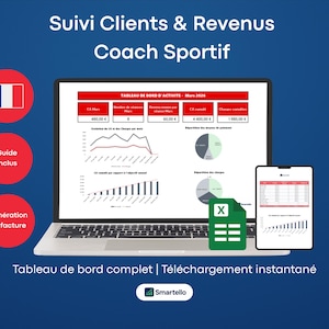 Personal Trainer Client & Revenue Tracking | Simple, Clear Organization | Excel Spreadsheet