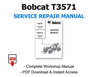 Onderhoudshandleiding Bobcat T3571, complete reparatiehandleiding, werkplaats, onderhoud, bedrading, directe pdf-download