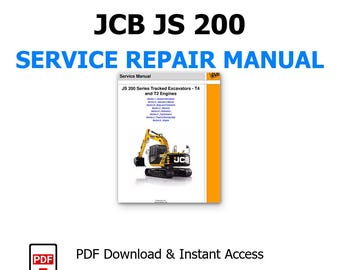 Onderhoudshandleiding JCB JS 200-serie pdf downloaden, reparatiehandleiding en onderhoud