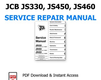 Onderhoudsboekje JCB JS330/JS450/JS460 pdf downloaden, reparatiehandleiding en onderhoud