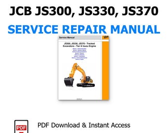 Onderhoudshandleiding JCB JS300, JS330, JS370 Download pdf, reparatiehandleiding en onderhoud