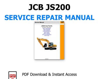 Onderhoudshandleiding JCB JS200 Download pdf, reparatiehandleiding en onderhoud