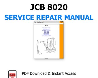 Onderhoudshandleiding JCB 8020 Download pdf, reparatiehandleiding en onderhoud