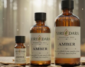 Organic Amber Essential Oil: Fossilized Resin, Dry-Distilled