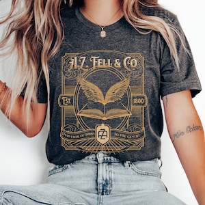 Good Omens Shirt A.Z. Fell and Co Aziraphale Crowley Tshirt Bookish Gift Comic Con Tee London Bookshop Shirt Good Omens Gift