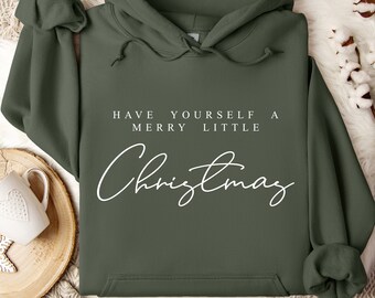 Merry Christmas Sweatshirt, Womans Christmas shirt, Minimal Christmas Shirt Xmas hoodie, Merry and Bright sweater
