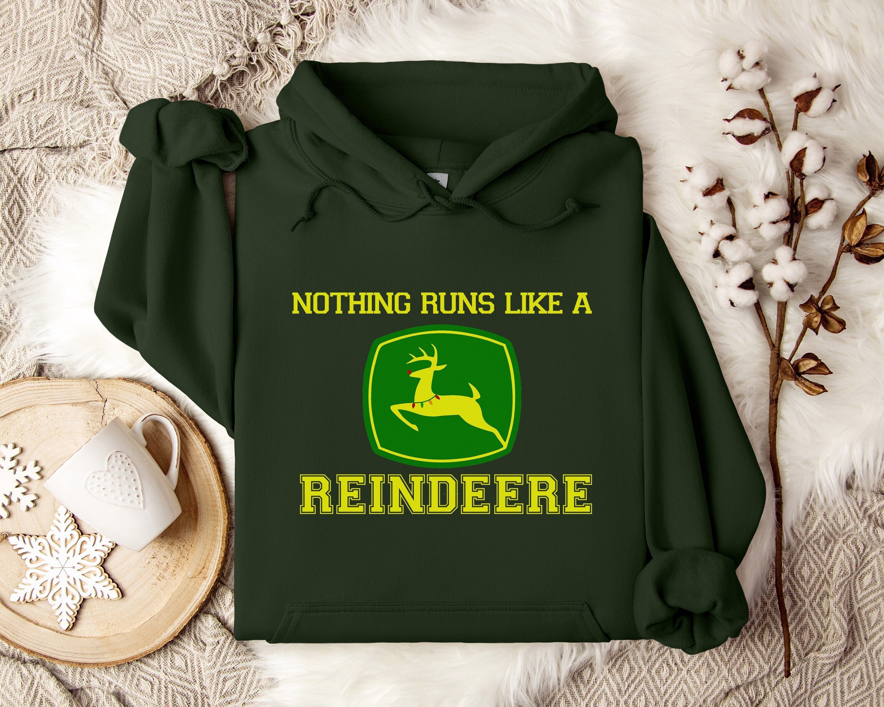 Christmas Sweatshirt Funny John Deere Shirt Nothing Runs Like a