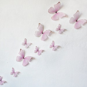 3D Wall Butterflies- Light Princess Pink image 2