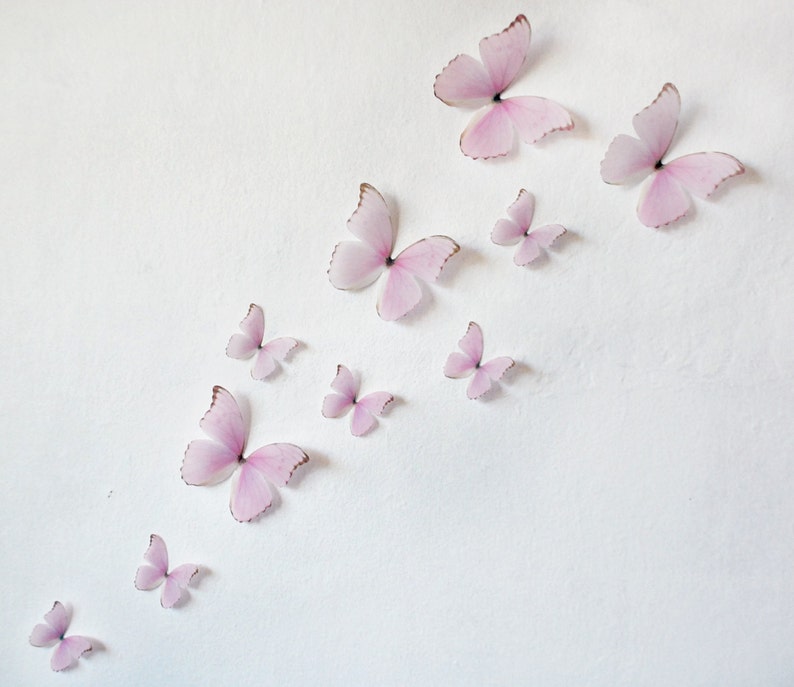 3D Wall Butterflies- Light Princess Pink image 2