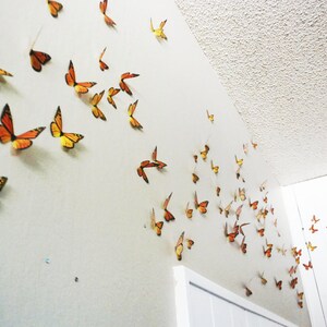 Monarch Butterflies 3D Wall Art Set of 100 image 3