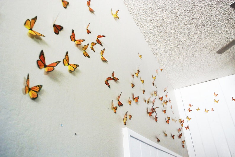 Monarch Butterflies 3D Wall Art Set of 100 image 3