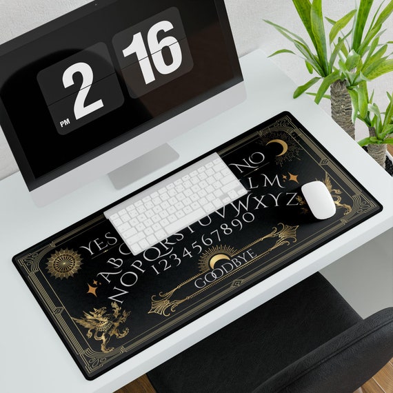 Tapis De Souris Ouija Board XL - 60 X 30 Cm, Design Planche Spiritueuse - Surface Lisse, Base Antidérapante, Pour Gaming Ou Bureau