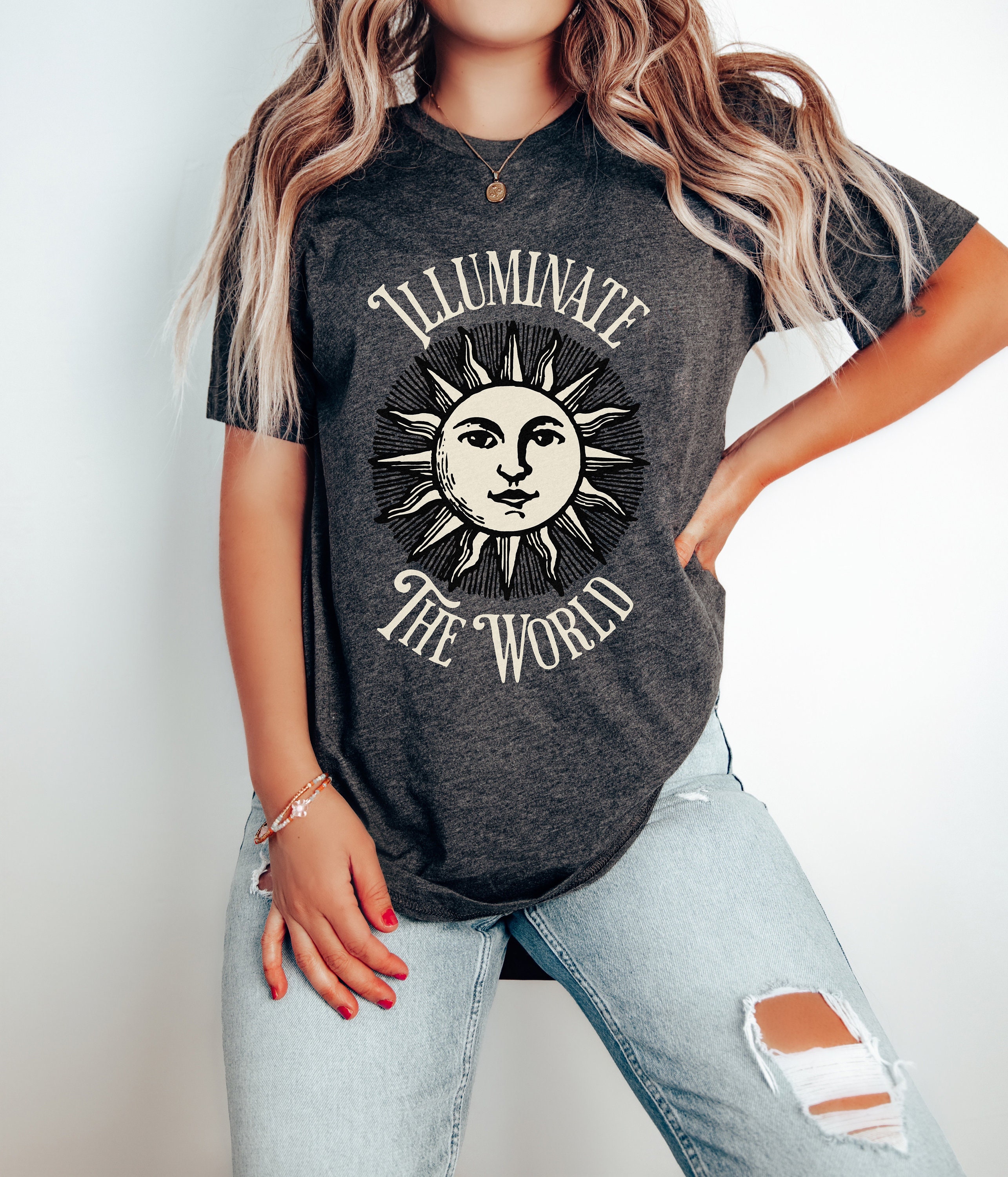 ★SATUR★Sun Retro Graphic T-shirts SATUR] Sun Retro Graphic T-Shirt