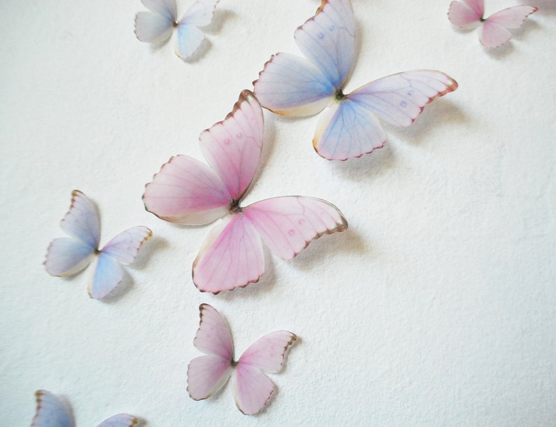 3D Wall Butterflies Light Pink and Purple Princess Mix Etsy