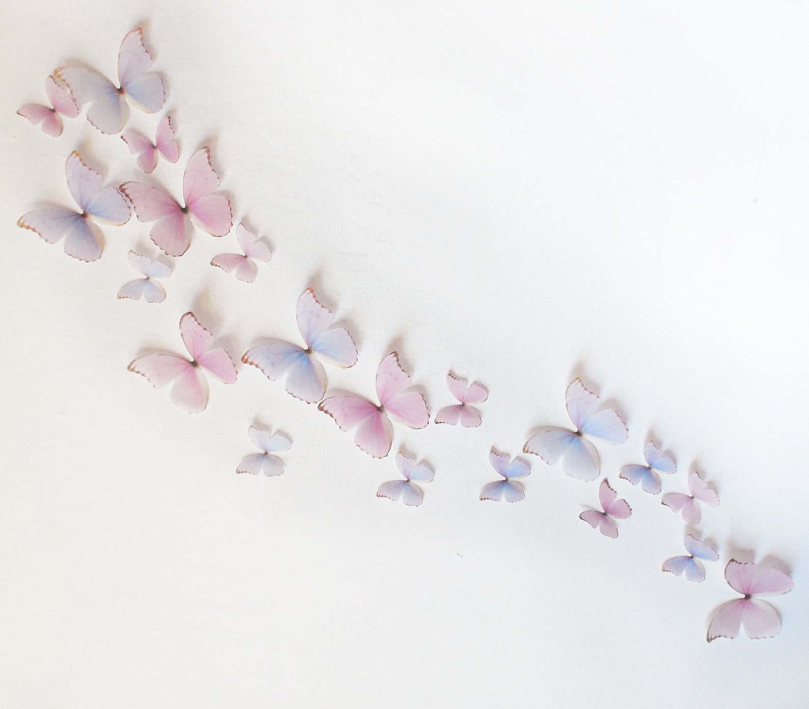 3D Wall Butterflies Light Pink and Purple Princess Mix Etsy Australia