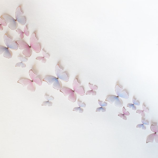 3D Wand Schmetterlinge - Rosa und Lila Prinzessin Mix