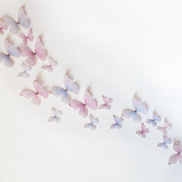 3D Wall Butterflies- Light Pink and Purple Princess Mix