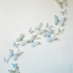3D Wall Butterflies Princess Blue and Greens