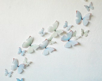 3D Wall Butterflies Princess Blue and Greens