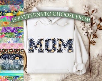 Mom Sweatshirt Varsity Letters Custom College Sweatshirt Womans Hoodie Mother's Day Gift for Mom Life Hoody