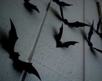 3D Black Bats- set of 25