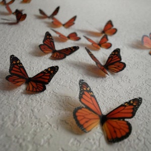 Monarch Butterflies 3D Wall Art Set of 100 image 4