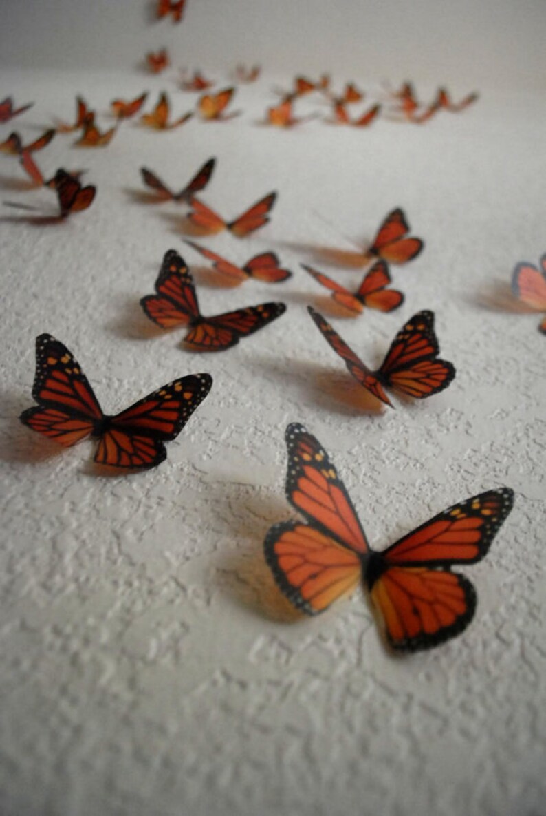 Monarch Butterflies 3D Wall Art Set of 100 image 4