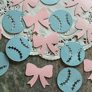 Baseball ou arcs Genre Révéler confettis - Table Scatter - Garçon ou fille Reveal Party Décorations - Baby Shower