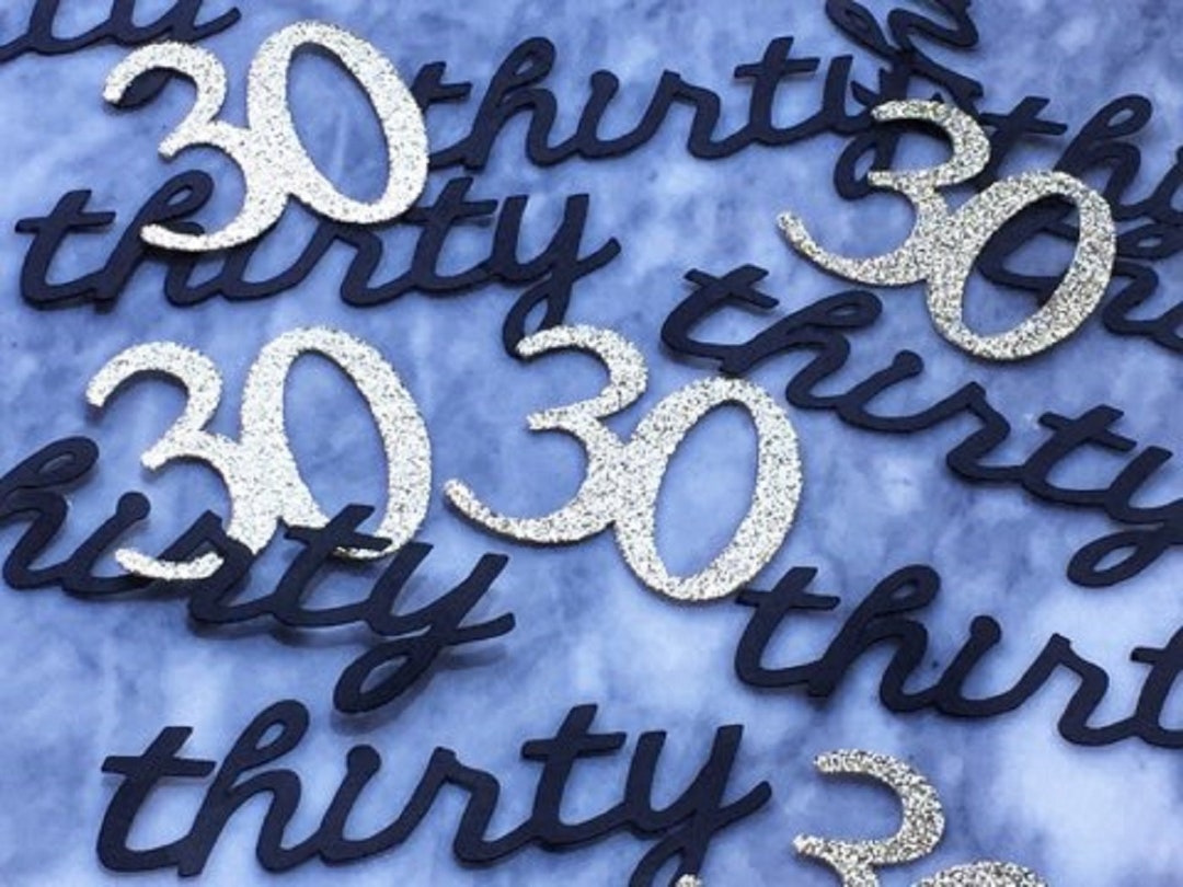 30th Birthday Confetti Thirty Theme Party Confetti 30 Party Decorations