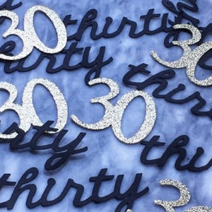 30. Geburtstag Konfetti - 30Er Jahre Konfetti - 30 PartyDekorationen - Glitzerzahlen - Personalisiertes Alter Konfetti