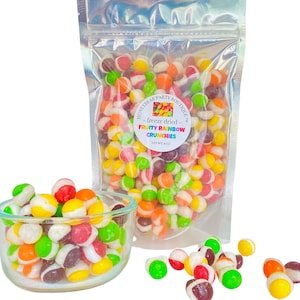 Freeze Dried Fruity Rainbow Crunchies - Freeze Dried Skizzles Candies - Freeze Dried Candy Pieces