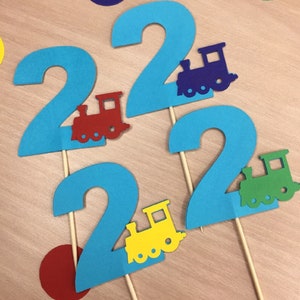 Zug Cupcake Toppers - Second Birthday Party Chugga Chugga Zwei Motiv - Eisenbahn Party - Kleinkind Geburtstag