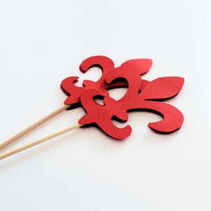 Fleur De Lis Red White Blue Centerpiece Picks - Scouts Centerpiece Decorations image 7