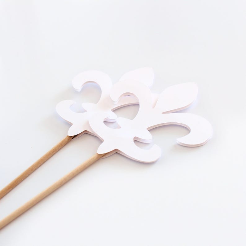 Fleur De Lis Red White Blue Centerpiece Picks - Scouts Centerpiece Decorations image 5