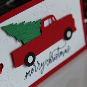 Red Truck With Tree Holiday Gift Tags Christmas Truck Gift - Etsy