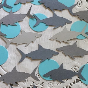 Shark Confetti - Under The Sea Table Scatter - Shark Party Decorations - Shark Birthday Party Decorations -  Shark Week Confetti