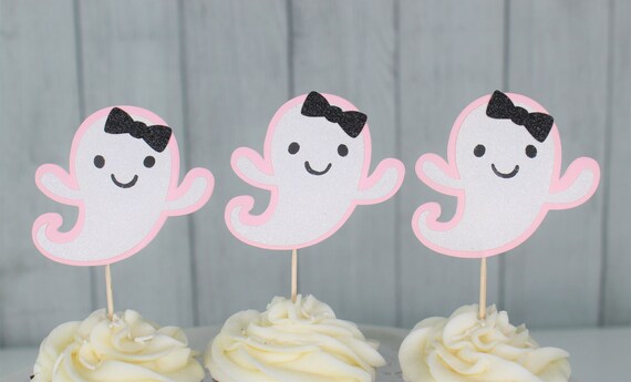 24 Topper Per Cupcake Di Halloween - Decorazioni Per Torte, Feste Gender Reveal, Cartoncino Glitterato - 2