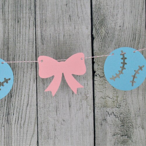 Baseball or Bows Svg Gender Reveal Shirt Svg Boy or Girl Etsy