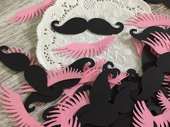 Black Eyelashes Eyelash Confetti Eyelash Cutouts Girl Birthday Party Decorations Girl Baby Shower Decor Beauty Confetti
