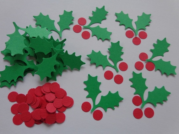 Glitzer-Konfetti Mit Stechpalmenblättern – Perfekt Für Weihnachtsdeko & Bastelprojekte, 150 Stück
