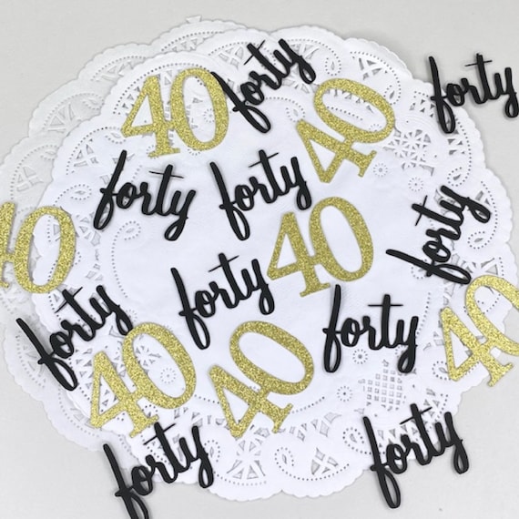 Lot De 40 Confettis Pour 40e Anniversaire – Confettis De Fête Pour